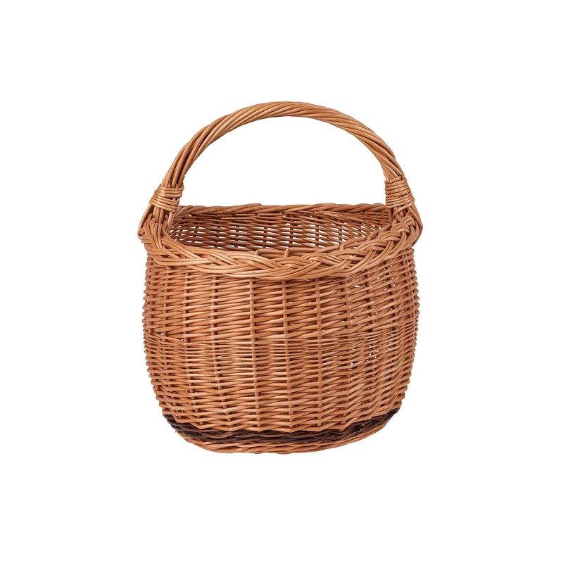 Wolteria wicker shopping basket with handle, handwoven TheWickerStories