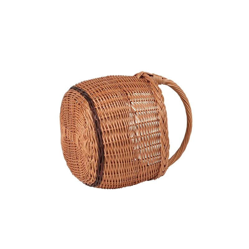 Wolteria wicker shopping basket with handle, handwoven TheWickerStories