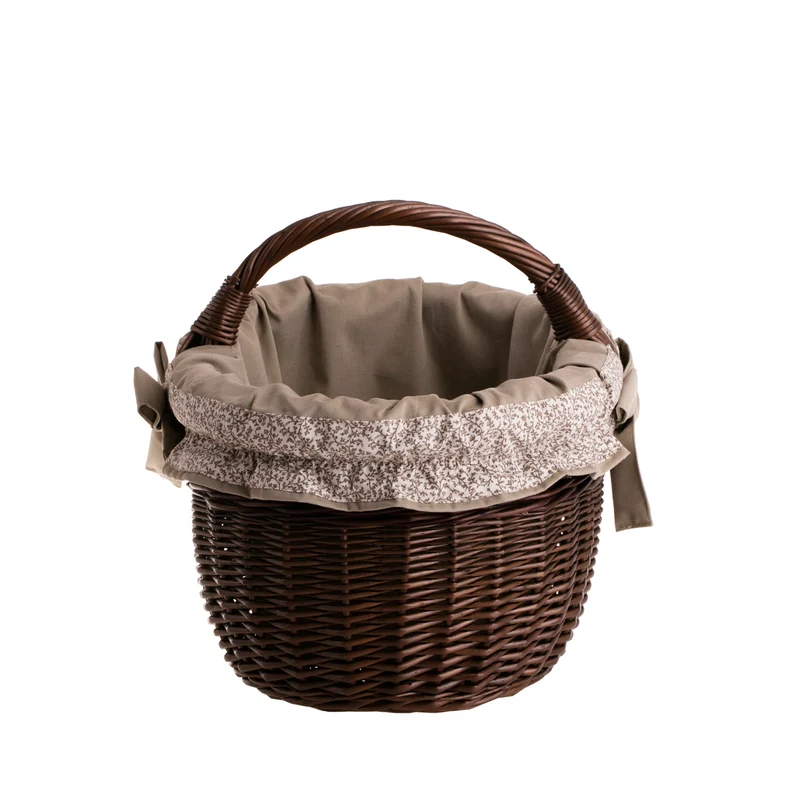 Werburga shopping basket with a wicker handle and beige trim TheWickerStories