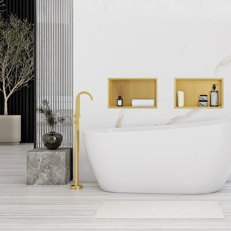Unterputzregal Matt Gold 30x60x10cm
