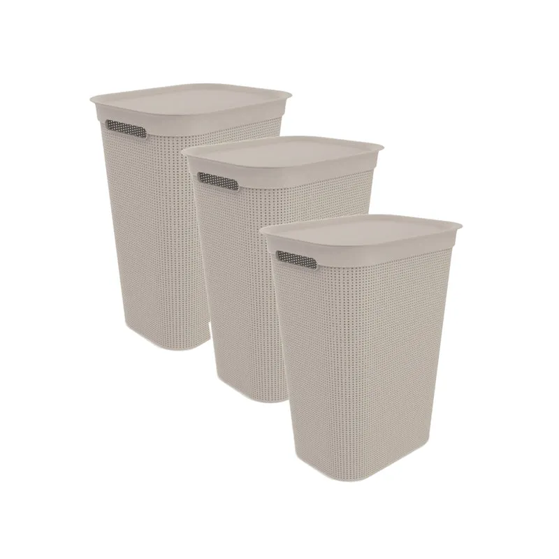 3er Set Wäschesammler 50 l BRISEN