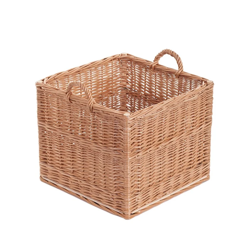 Nova wicker firewood basket with handles TheWickerStories