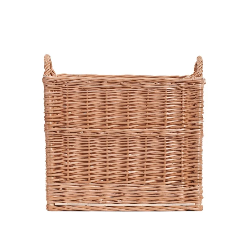Nova wicker firewood basket with handles TheWickerStories