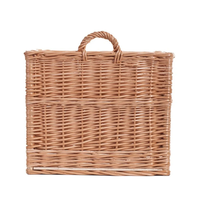 Nova wicker firewood basket with handles TheWickerStories