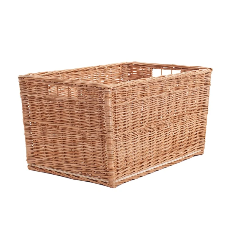 Cervus large rectangular storage basket, wicker display basket TheWickerStories