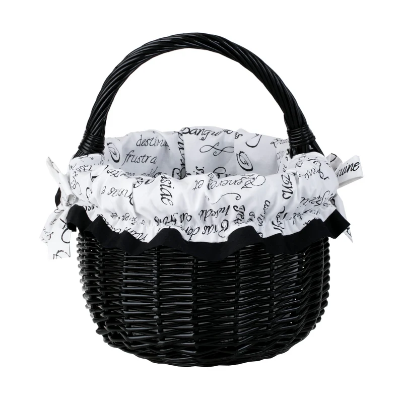 Werburga shopping basket with a wicker handle and white trim TheWickerStories