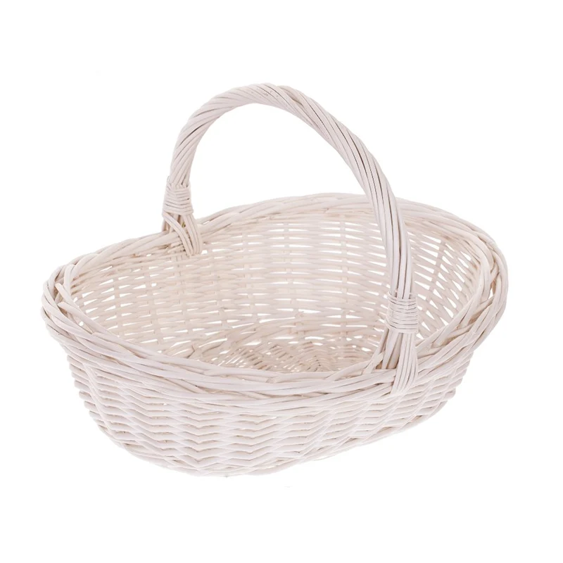 Wenevre wicker shopping basket, lightweight and spacious, with a handle TheWickerStories