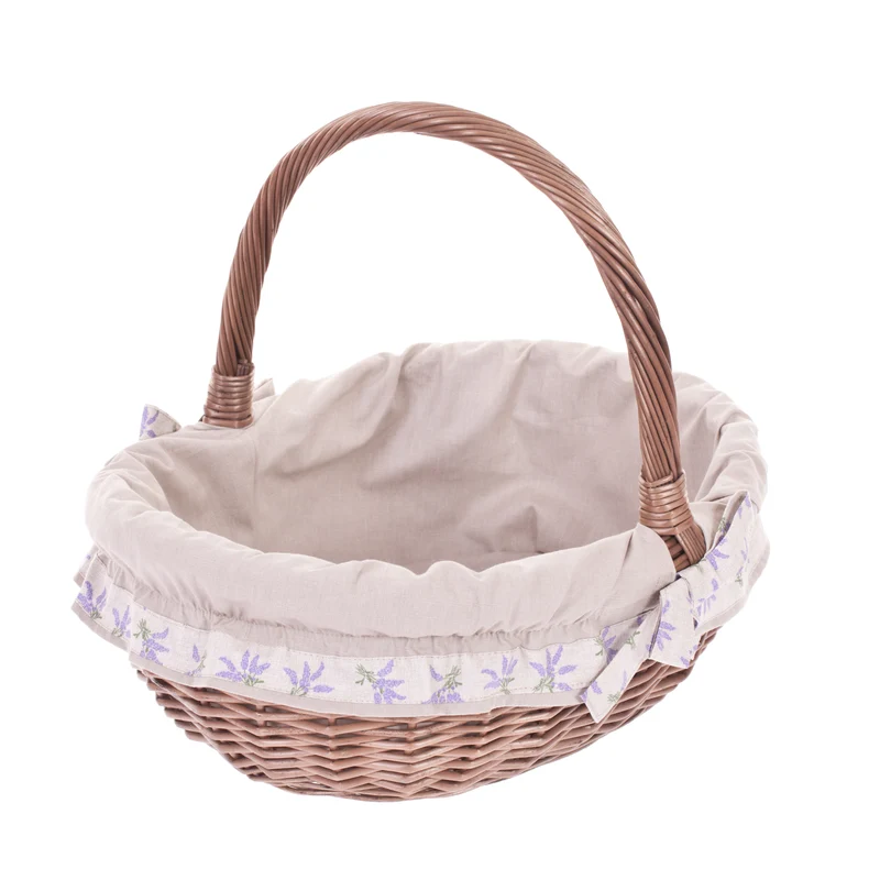 Wenevre wicker shopping basket with cream trim and handle TheWickerStories