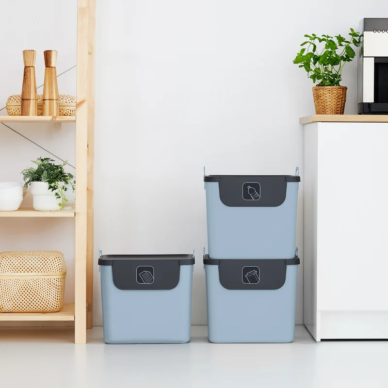 3er Set Recycling Müllsystem 30 L JIVE