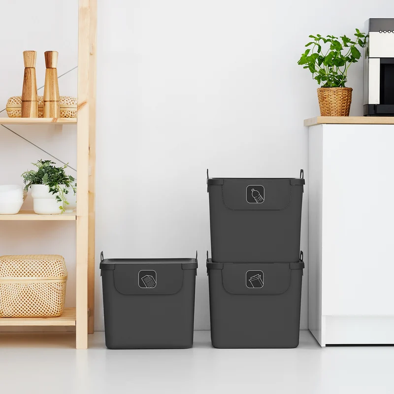 3er Set Recycling Müllsystem 30 L JIVE