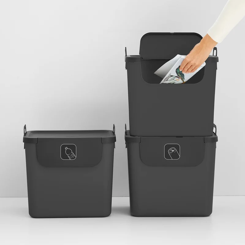 3er Set Recycling Müllsystem 30 L JIVE