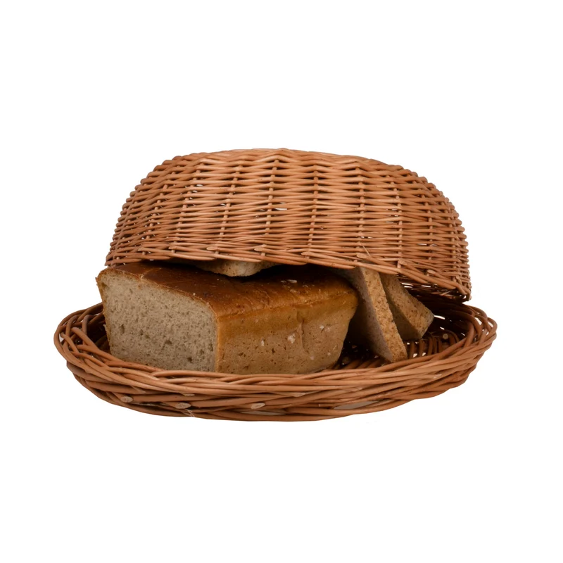 Linkus wicker bread box, bread basket, bread bin with lid TheWickerStories