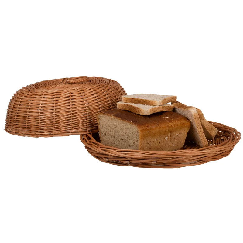 Linkus wicker bread box, bread basket, bread bin with lid TheWickerStories