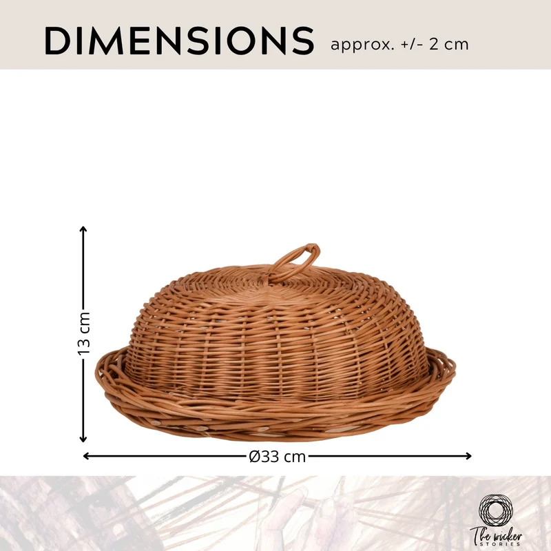 Linkus wicker bread box, bread basket, bread bin with lid TheWickerStories