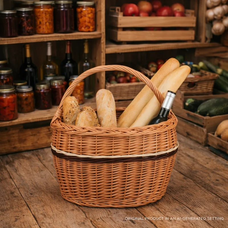Walissa wicker shopping basket for groceries, mushroom and picnic basket, decorative gift basket TheWickerStories