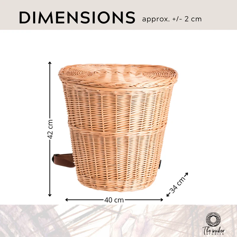 Sirellius wicker harvest backpack, gathering basket to wear on the back with jute trim TheWickerStories