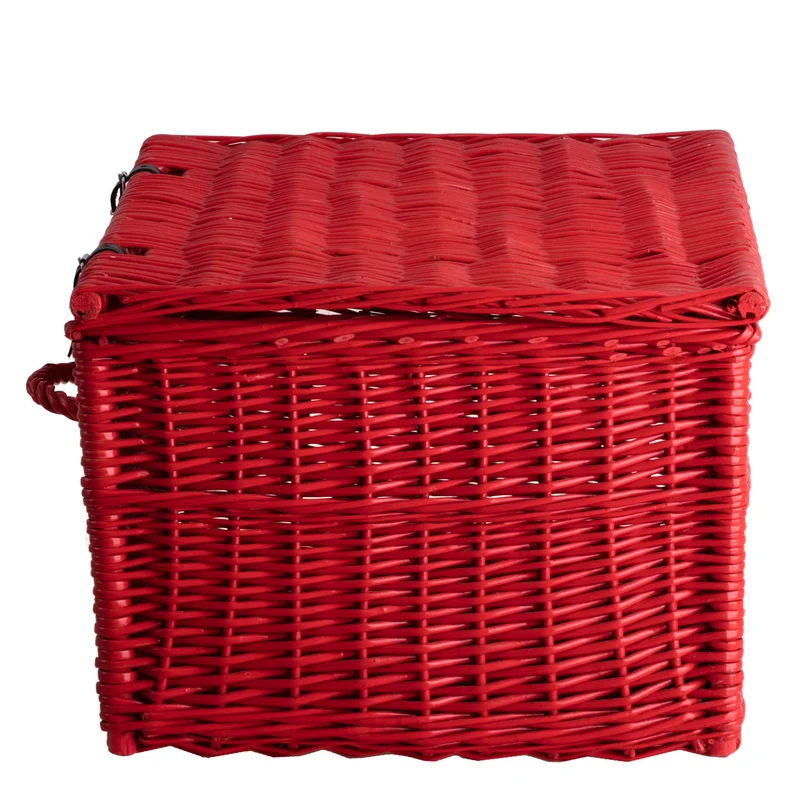 Viviana wicker suitcase with handle and clasp TheWickerStories