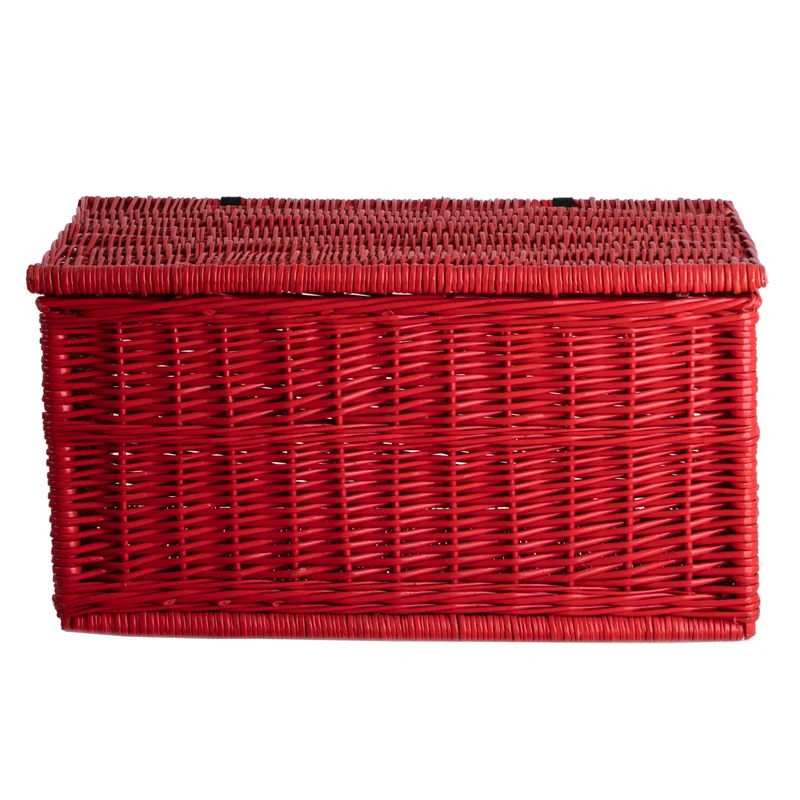 Viviana wicker suitcase with handle and clasp TheWickerStories