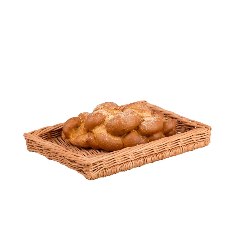 Tiforia wicker countertop display stand with three baskets on a metal frame TheWickerStories