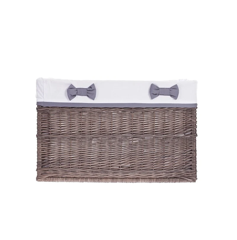 Nova wicker storage organizer with white removable liner, set of 3 pcs. TheWickerStories