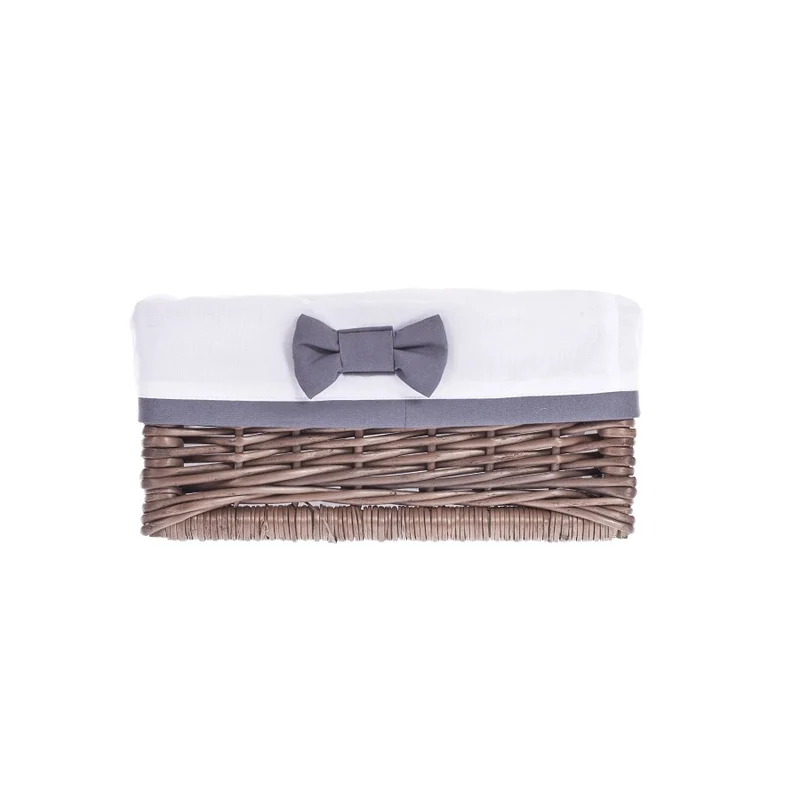 Nova wicker storage organizer with white removable liner, set of 3 pcs. TheWickerStories