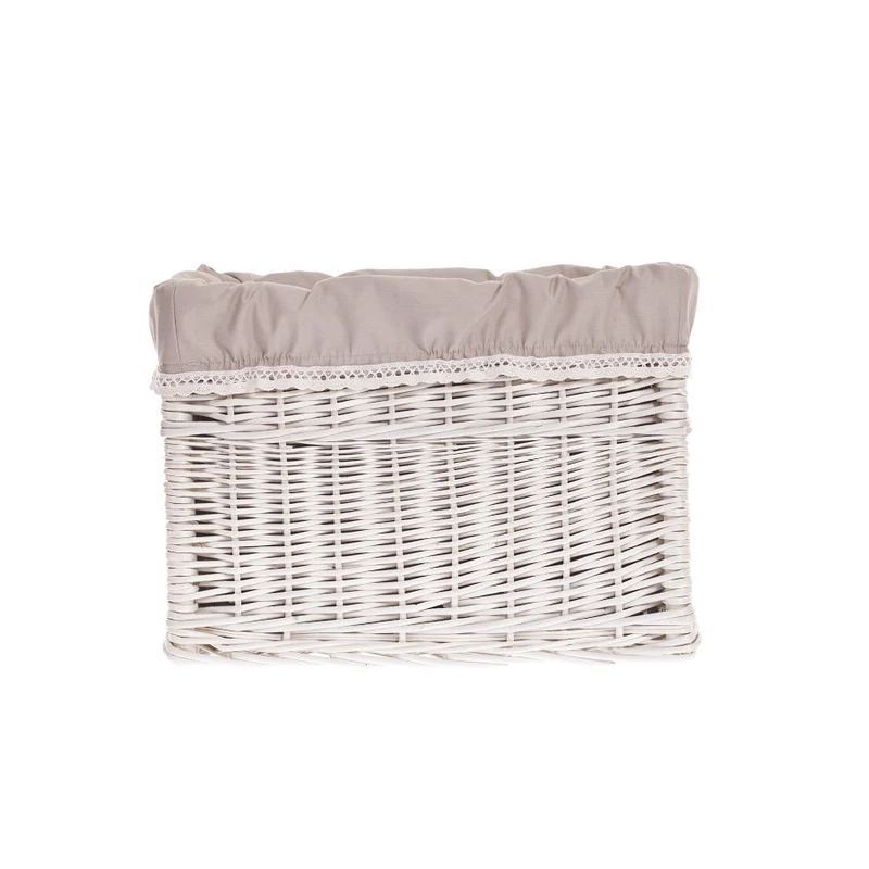 Nova wicker storage basket set with beige trim, 3 pcs. TheWickerStories