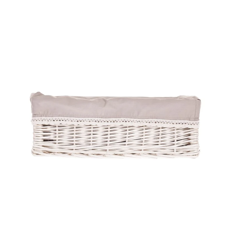 Nova wicker storage basket set with beige trim, 3 pcs. TheWickerStories