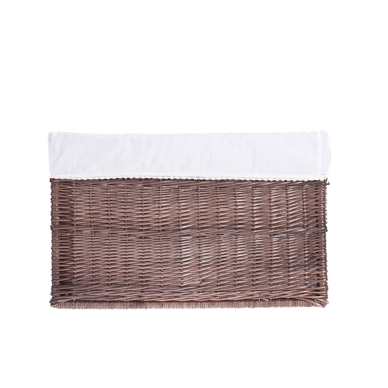 Nova wicker storage organizer with white removable lining, set of 3 pcs. TheWickerStories