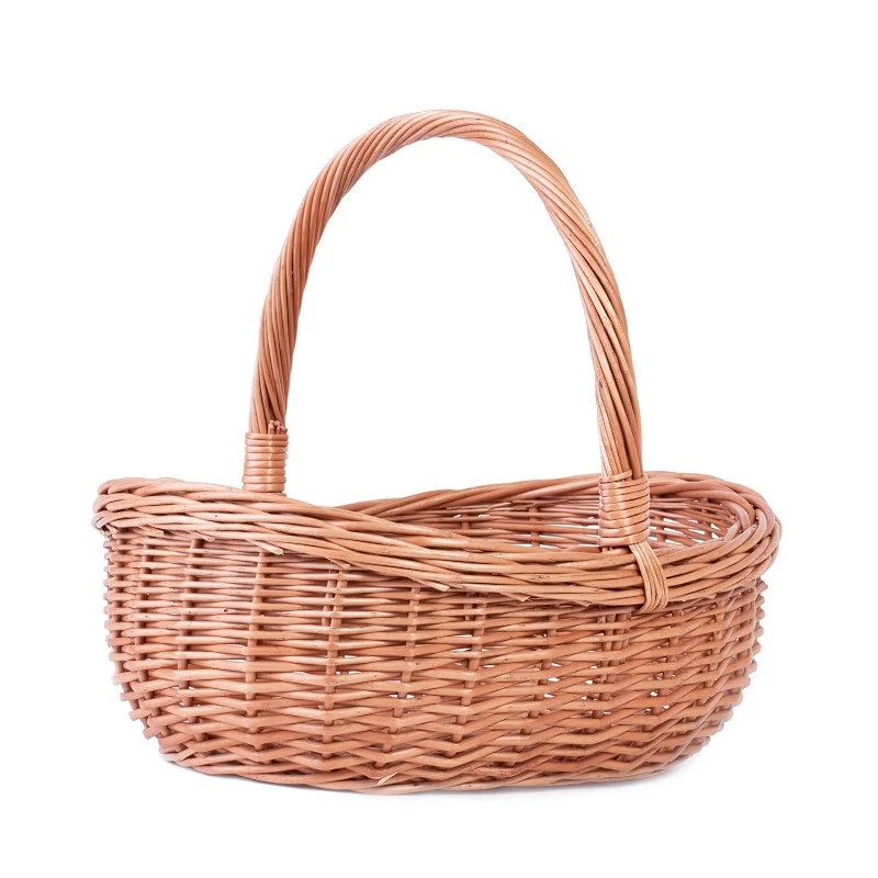 Wenevre wicker shopping basket with handle TheWickerStories