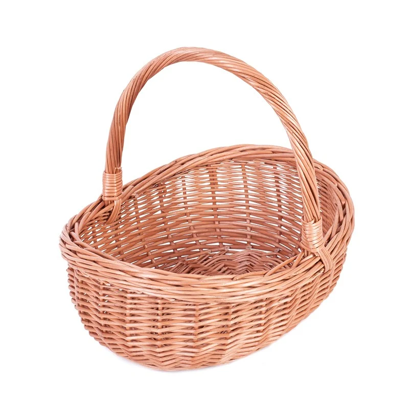 Wenevre wicker shopping basket with handle TheWickerStories