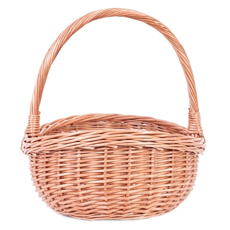 Wenevre wicker shopping basket with handle TheWickerStories