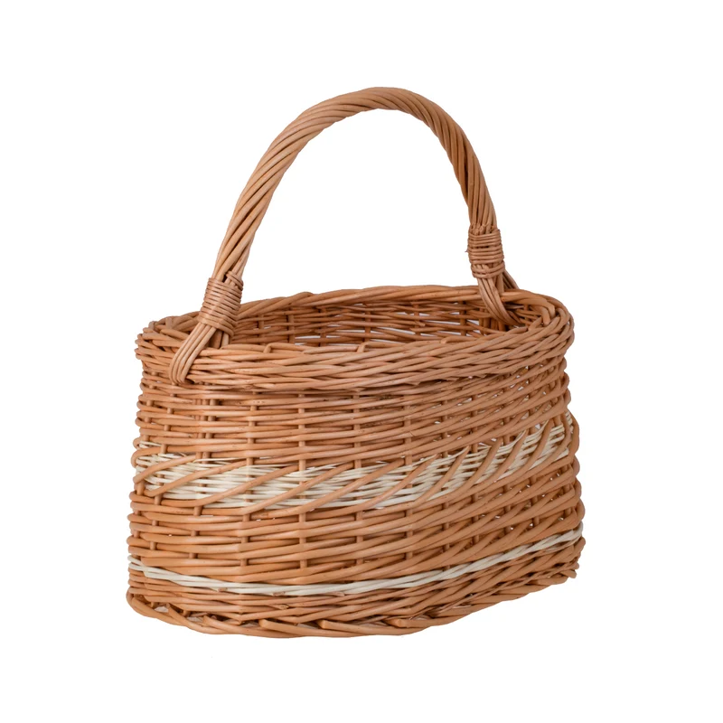 Wiborada shopping basket with a wicker handle TheWickerStories