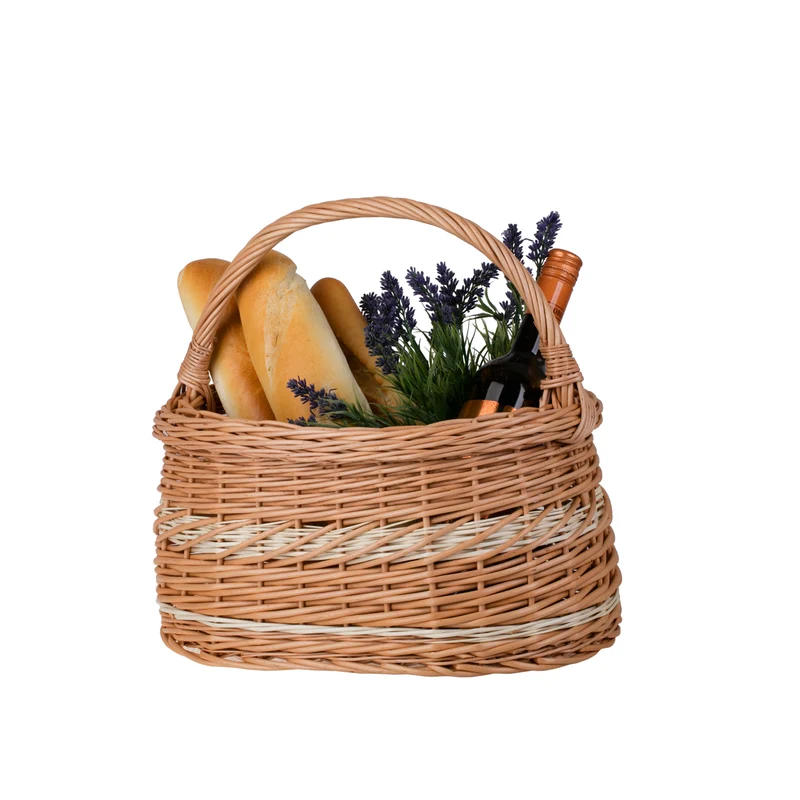 Wiborada shopping basket with a wicker handle TheWickerStories
