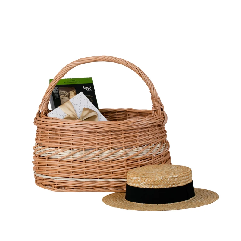 Wiborada shopping basket with a wicker handle TheWickerStories