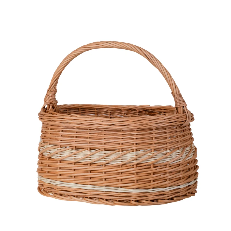 Wiborada shopping basket with a wicker handle TheWickerStories