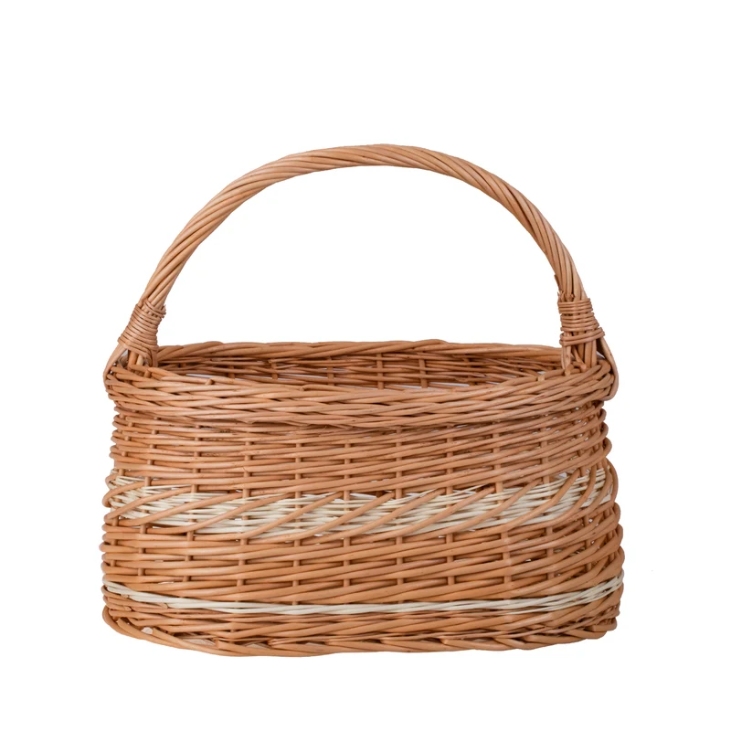 Wiborada shopping basket with a wicker handle TheWickerStories