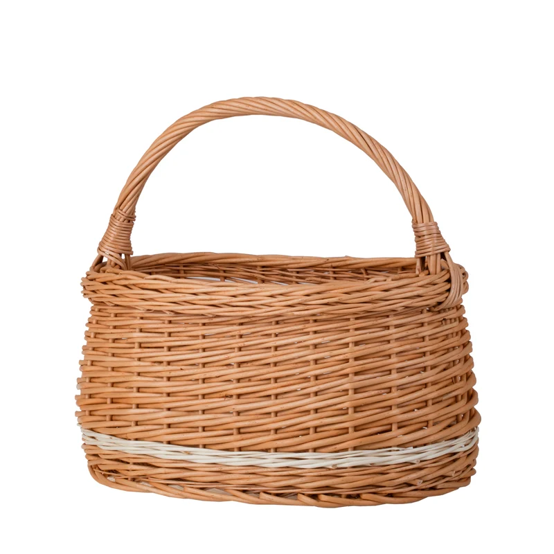 Wiborada shopping basket with a wicker handle TheWickerStories
