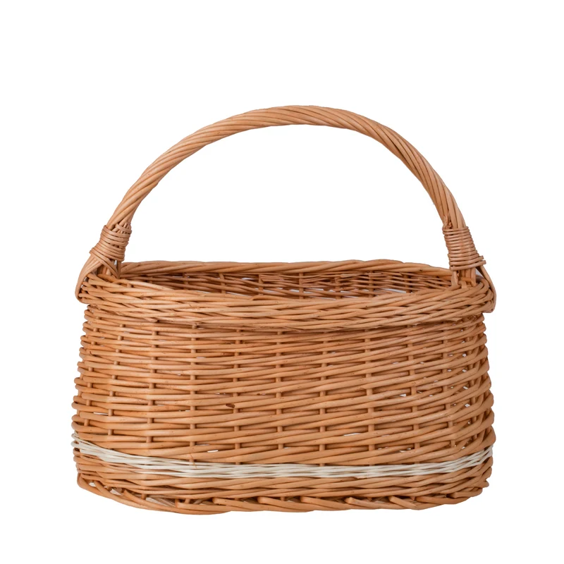 Wiborada shopping basket with a wicker handle TheWickerStories