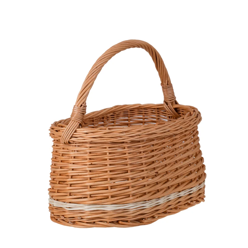 Wiborada shopping basket with a wicker handle TheWickerStories
