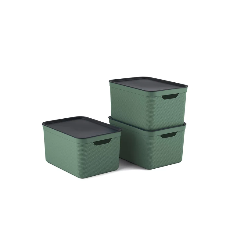 3er Set Dekobox mit Deckel DIN A4 JIVE