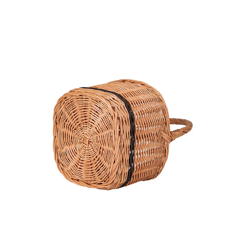Gisarra wicker basket, bottle crate and carrier with dividers and handle TheWickerStories