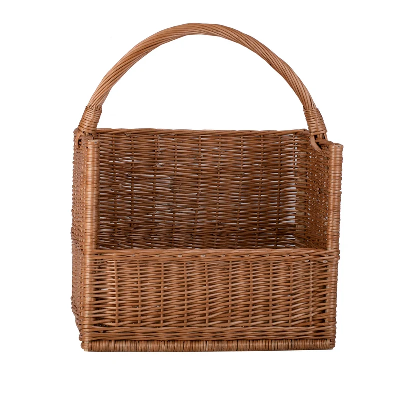 Barovia wicker baguette basket for bakery and store with handle TheWickerStories