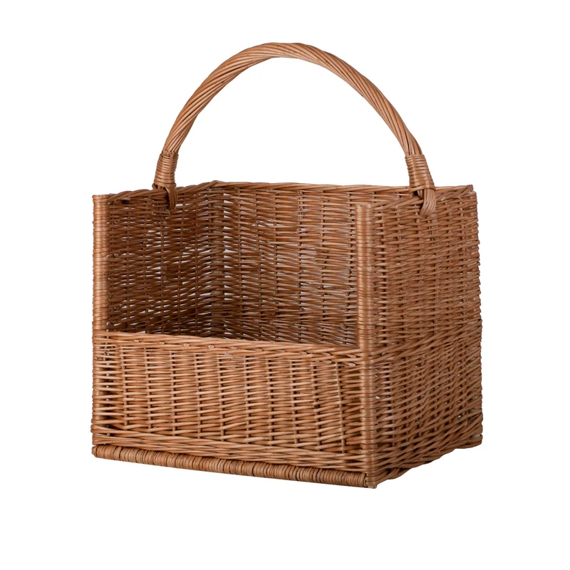 Barovia wicker baguette basket for bakery and store with handle TheWickerStories