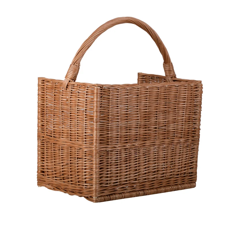 Barovia wicker baguette basket for bakery and store with handle TheWickerStories