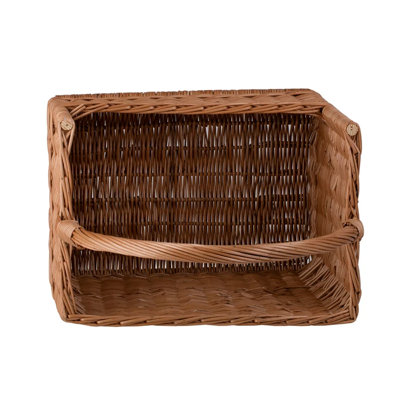 Barovia wicker baguette basket for bakery and store with handle TheWickerStories