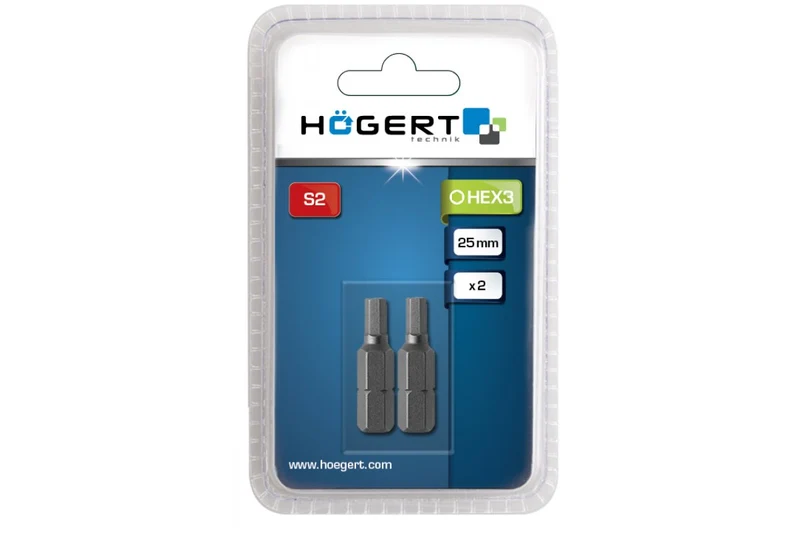 Końcówki wkrętakowe HEX 4, 25 mm, 2 szt