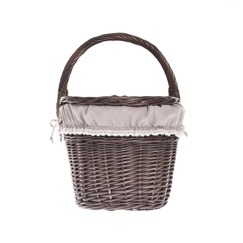 Kastalia wicker picnic basket, shopping basket with handle and lid TheWickerStories