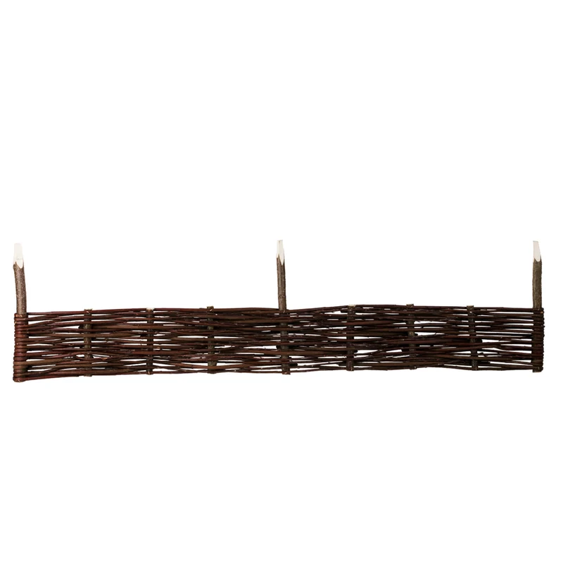 Domitia wicker garden fence, wicker palisade, wicker edging for flowerbeds, set of 5 pieces TheWickerStories