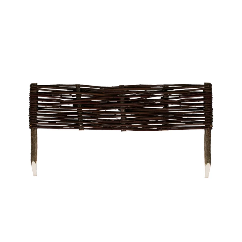 Domitia wicker garden fence, wicker palisade, wicker edging for flowerbeds, set of 5 pieces TheWickerStories