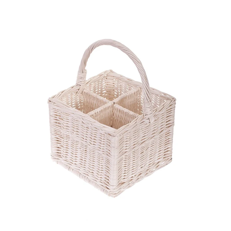 Gaudios wicker basket, bottle crate, carrier with compartments and handle TheWickerStories
